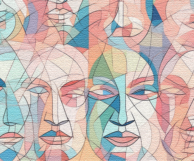 Whimsical Whirlpool: A Mosaic of Gazing Confusion